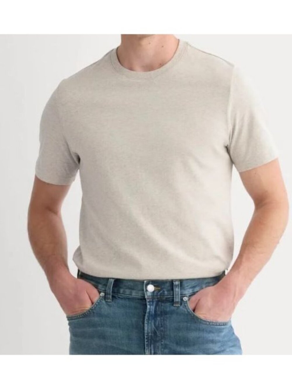 Everlane Men's The Midweight Tee Heathered Oat Brown Size M NWT